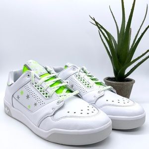Adidas White Green SlamCourt Original Sneakers